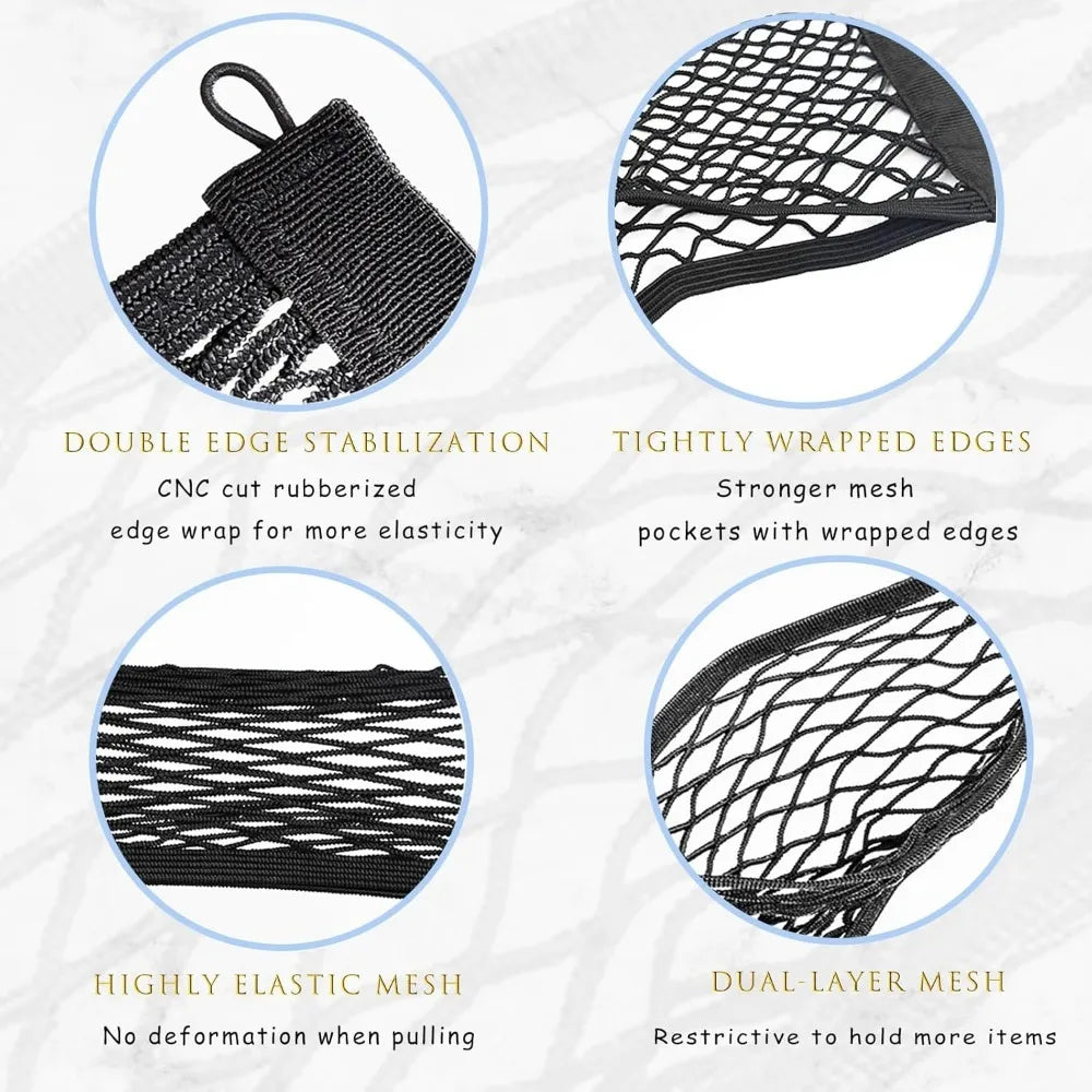 Motorcycle Double Layer Cargo Net Luggage Strap Rack Organizer