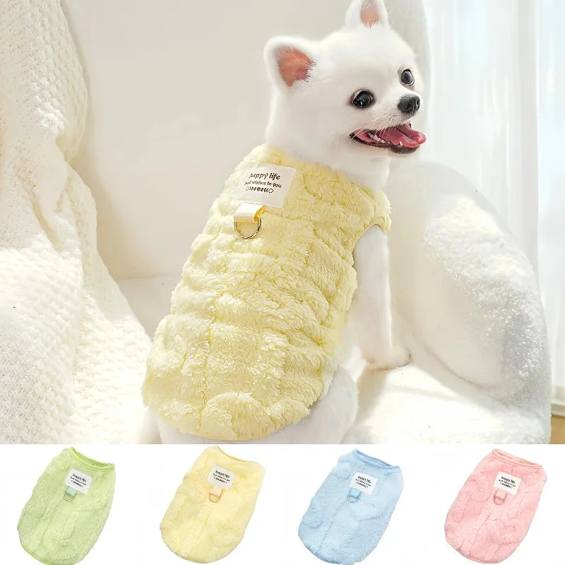 Warm Fleece Jacket Vest for Small Dogs & Cats – Winter Coat