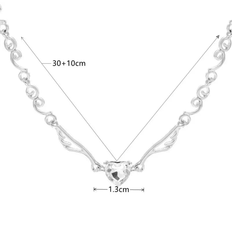 Silver-Plated Wing Pendant Necklace for Women – Diamond Accent Pendant Necklace Nixie