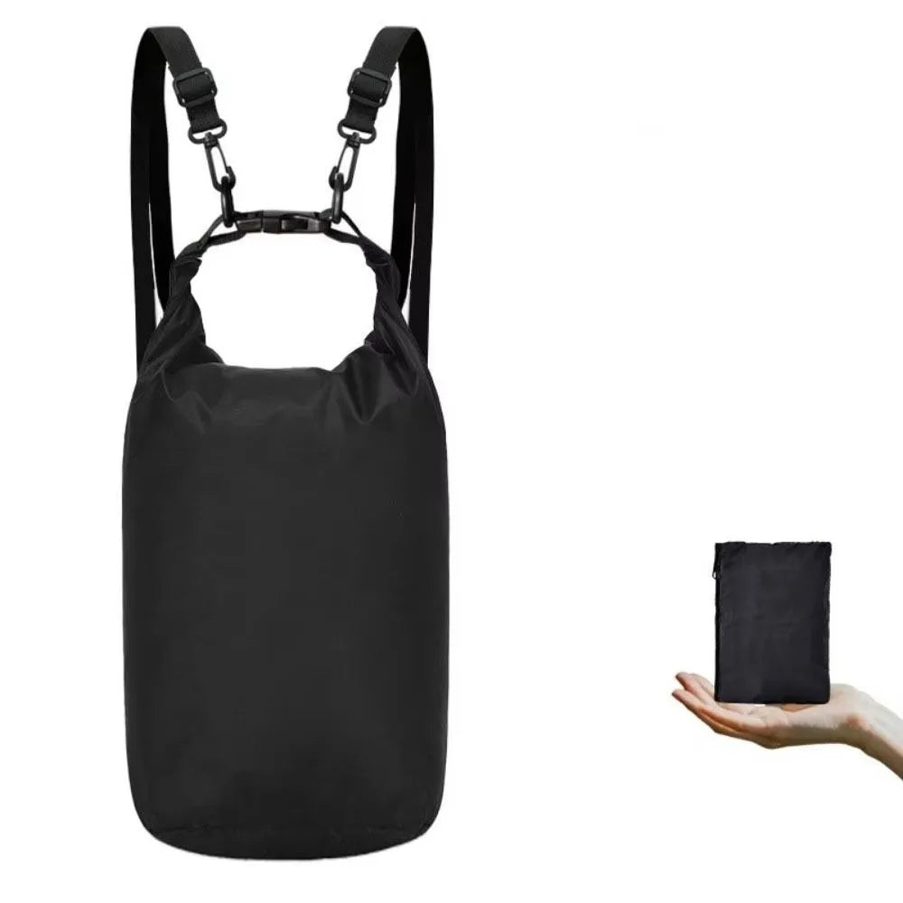 Waterproof Dry Bag 15/20L – Foldable Drifting Bucket Bag Waterproof Dry Bag Nixie Black-15 L