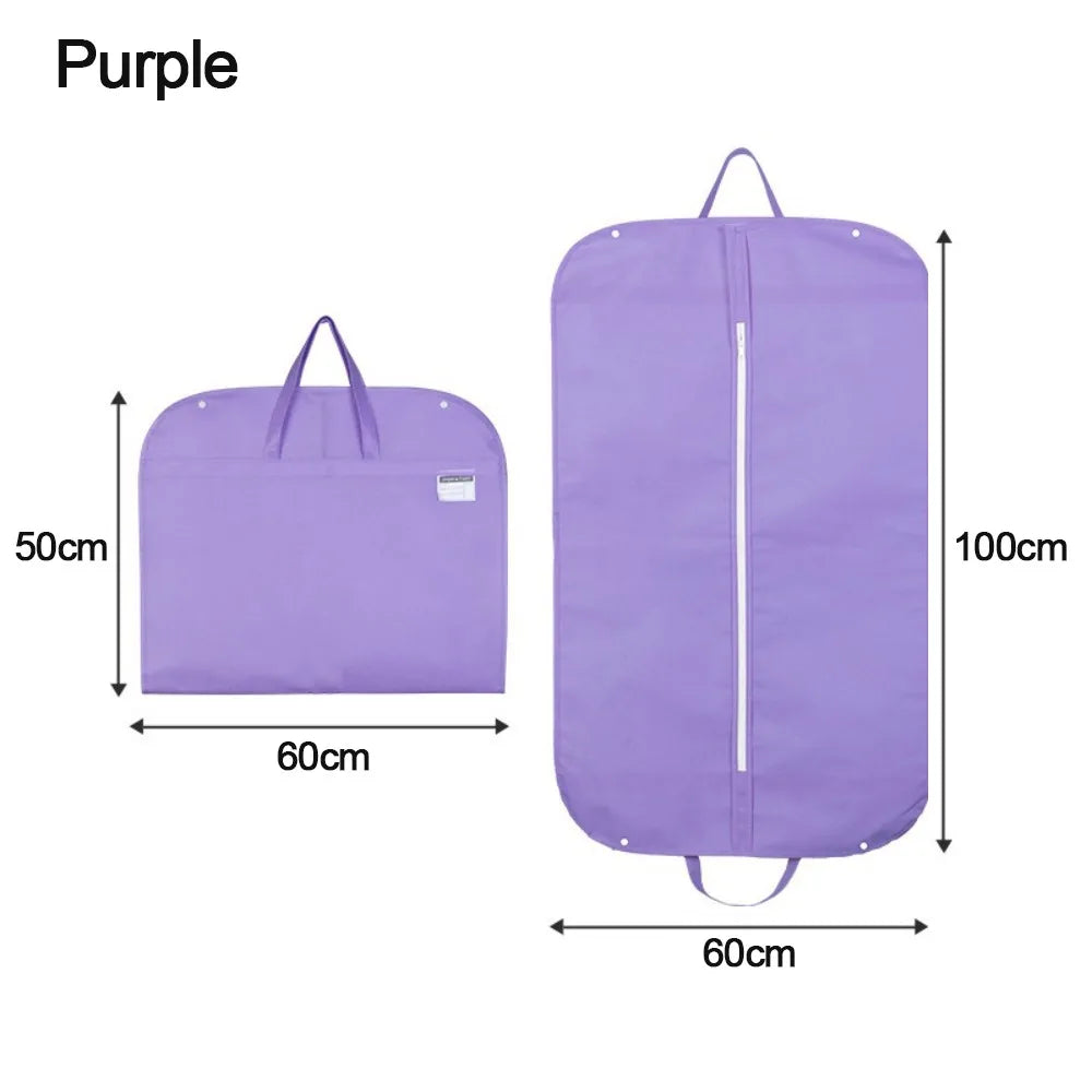 Foldable Non-Woven Garment Bag – Suit & Dress Cover Garment Storage Bag Nixie Purple