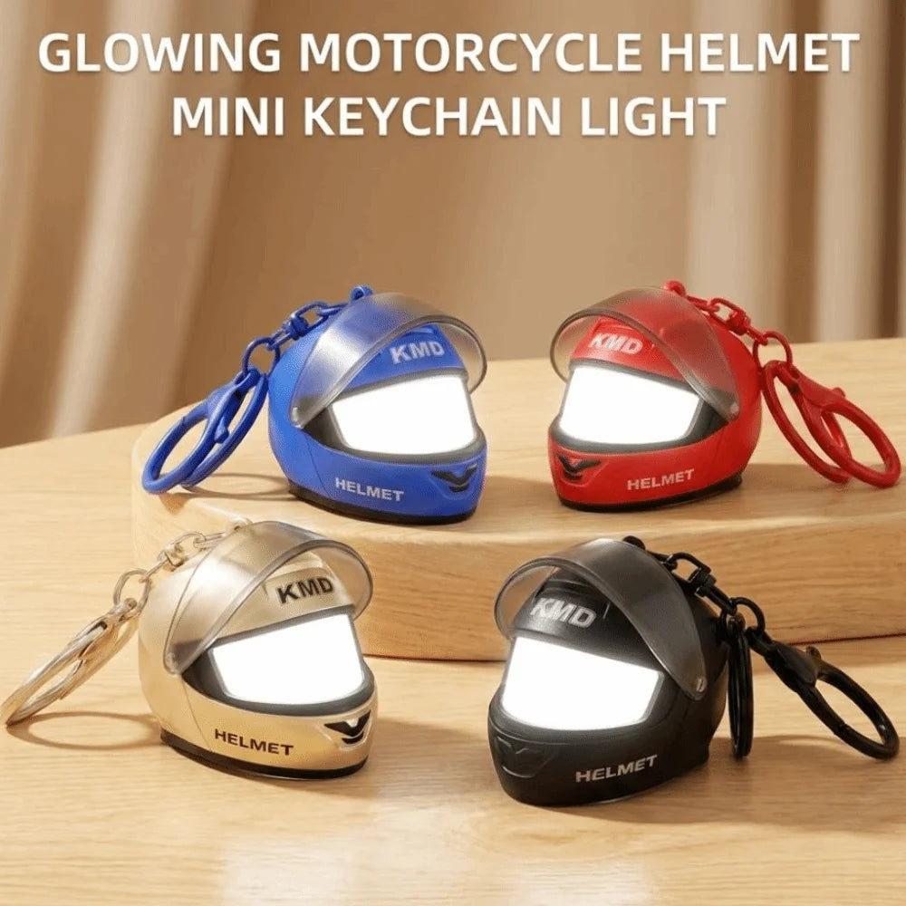 Light-Up Helmet Keychain – Mini LED Cartoon Bag Charm