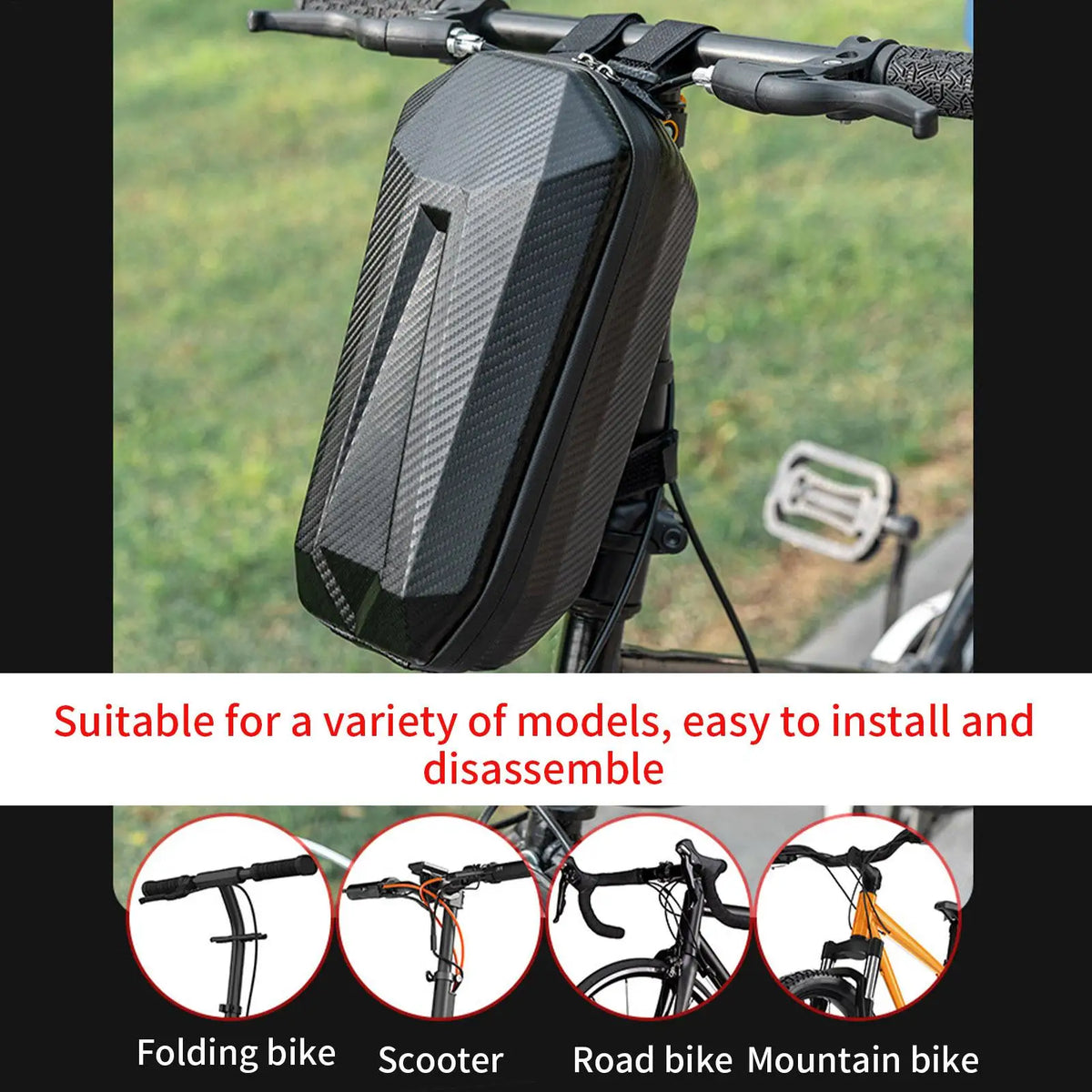 EVA Hard Shell Waterproof Handlebar Bag – Quick Release Bike Bag Handlebar Bike Bag Nixie