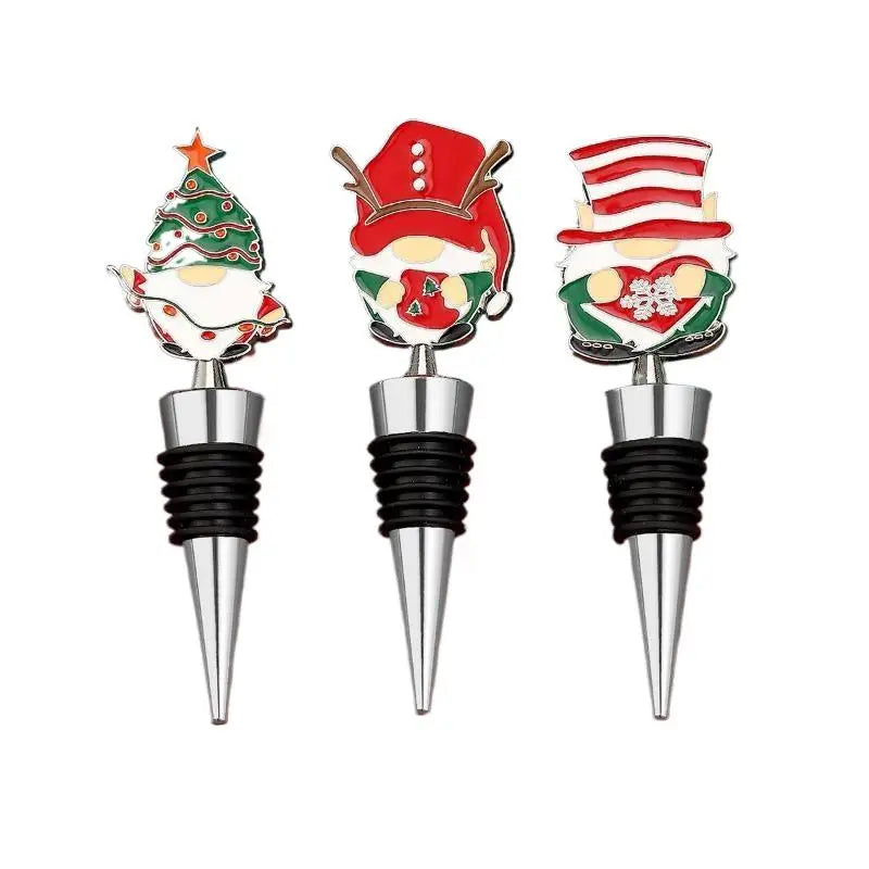 Christmas Snowman Wine Stopper | Zinc Alloy Festive Bottle Seal Wine Stopper Nixie