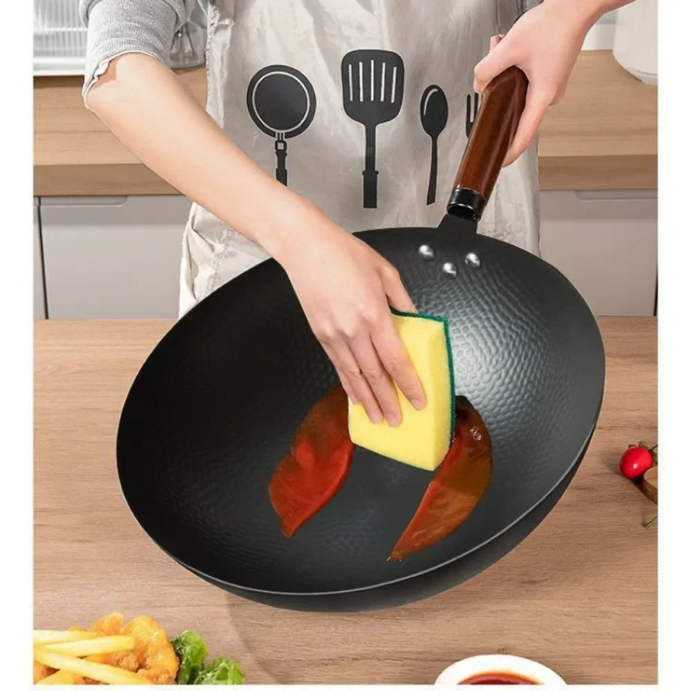 12.5" Carbon Steel Wok with Lid & Spatula – All Stoves Carbon Steel Wok Nixie