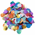 50g Shell Sequins 18x20mm Double Hole PVC for DIY Crafts Craft Sequins Nixie Transparent