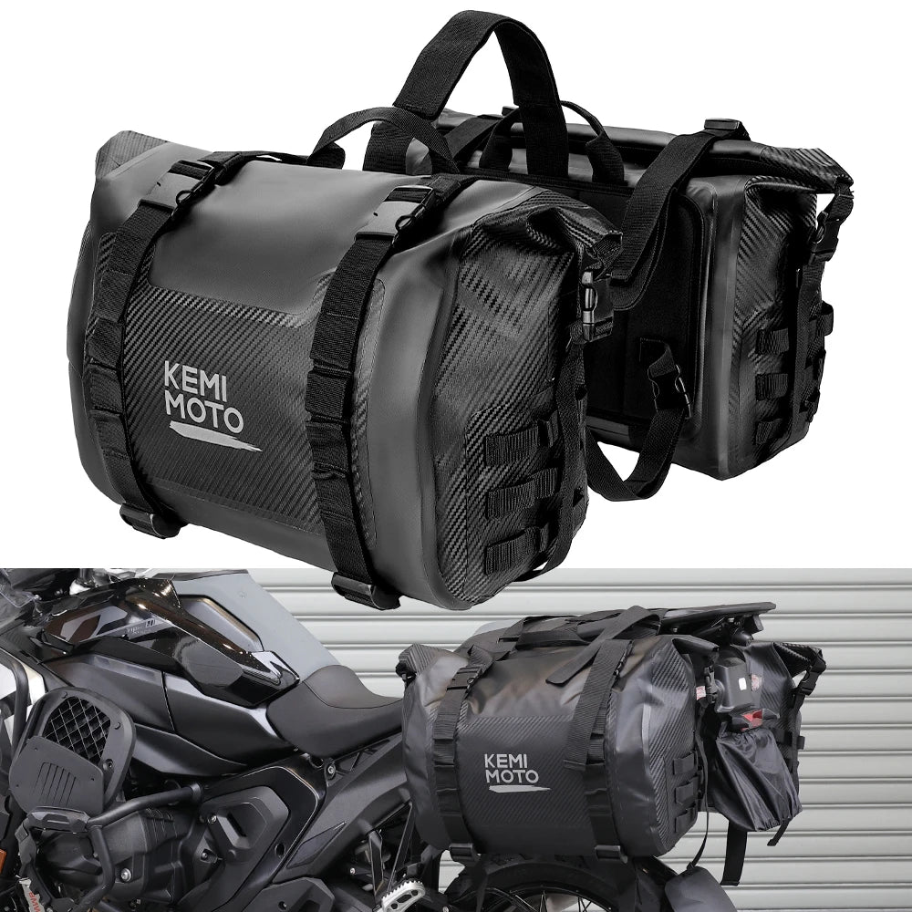 Waterproof Motorcycle Saddlebags 50L Adventure Side Bags PVC Motorcycle Saddlebags Nixie