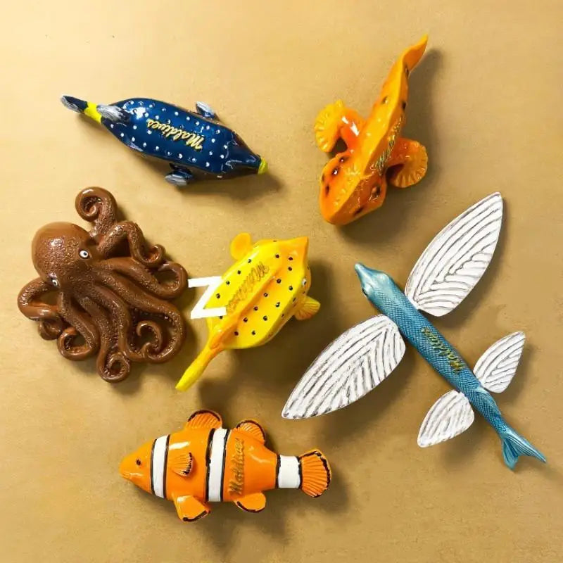 3D Resin Tropical Fish Fridge Magnet | Maldives Souvenir Decorative Fridge Magnet Nixie