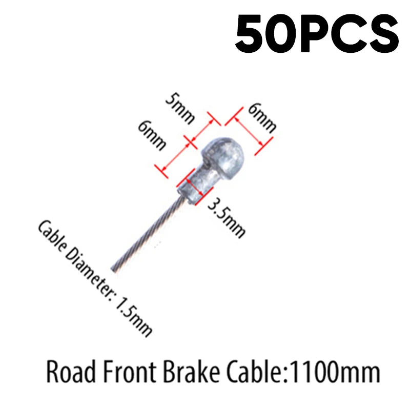 Stainless Steel Bike Brake Shift Cable MTB Road Bicycle Inner Wire Bike Shift Cable Nixie 50pc RoadFront Brake