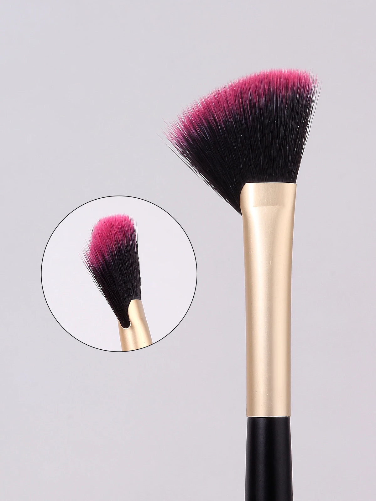 Fan-Shaped Contour Brush & Triangle Powder Puff Set – 2 Pcs Makeup Brush Set Nixie
