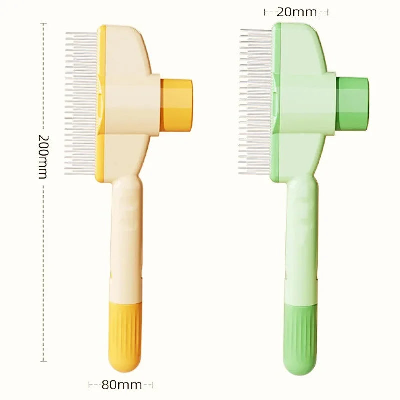 Self-Cleaning Dog & Cat Grooming Comb | One-Button Pet Brush Pet Grooming Brush Nixie