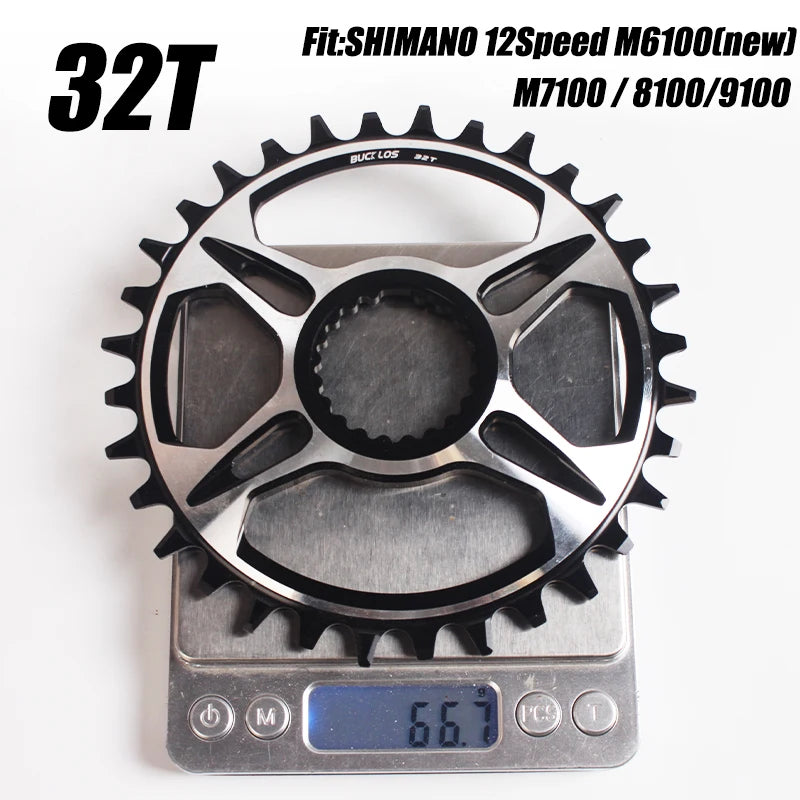 BUCKLOS 12-Speed MTB Chainring Shimano M6100 M7100 M8100 M9100 MTB Chainring Nixie 32T