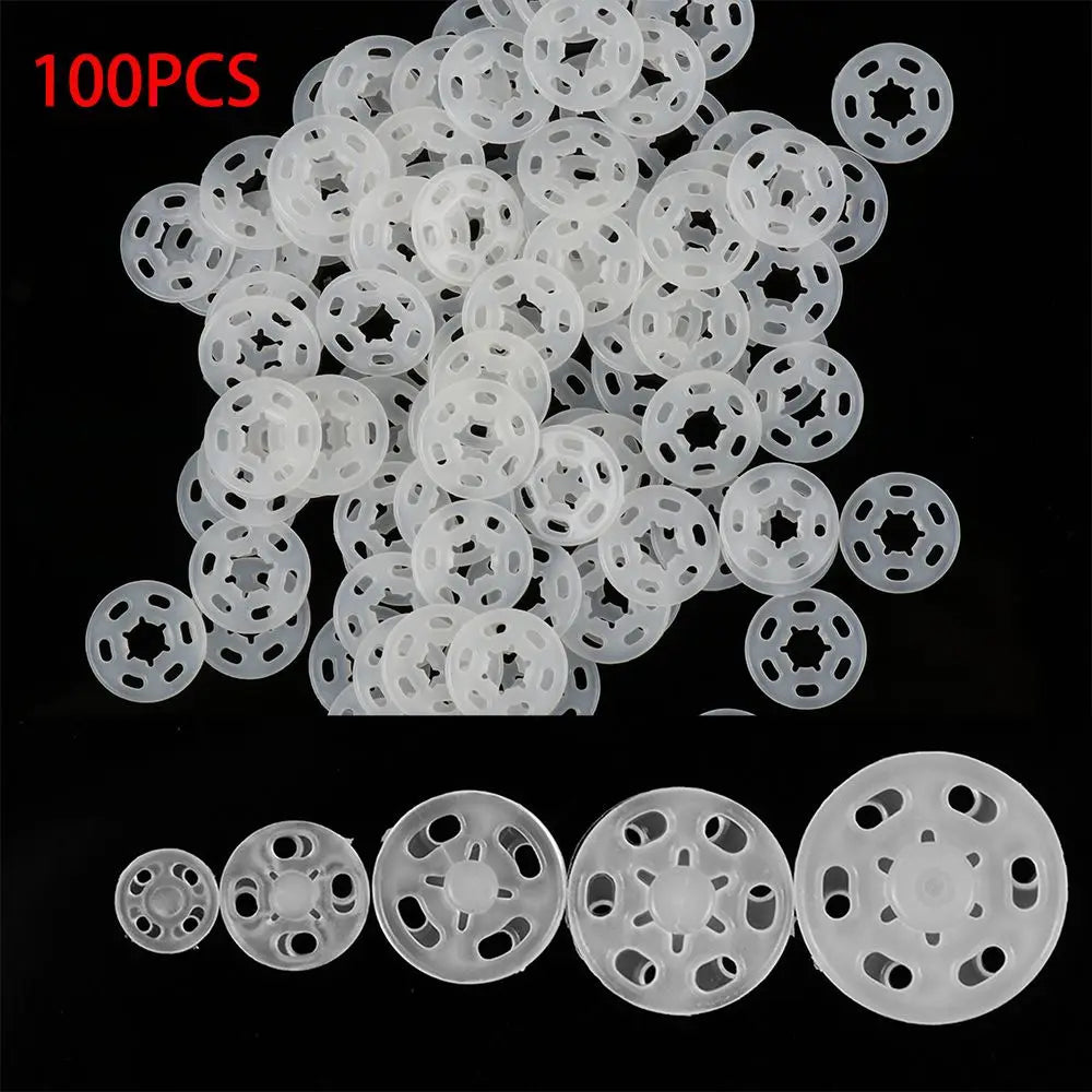100pcs ABS Plastic Snap Fasteners Press Stud Sewing Buttons Snap Fastener Buttons Nixie 18mm