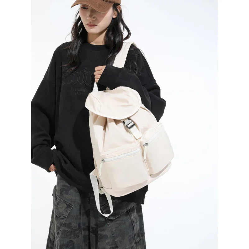 Korean-Style Casual Nylon Backpack – Commute & College Casual Backpack Nixie
