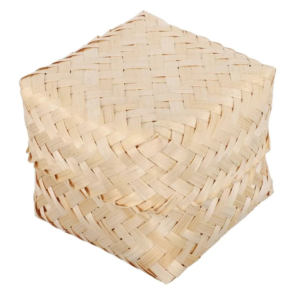 Handmade Bamboo Woven Tea Canister – Airtight Storage Box Bamboo Storage Canister Nixie