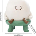 Cute Smile Legs Mini Resin Cactus Planter Pot 9x10cm
