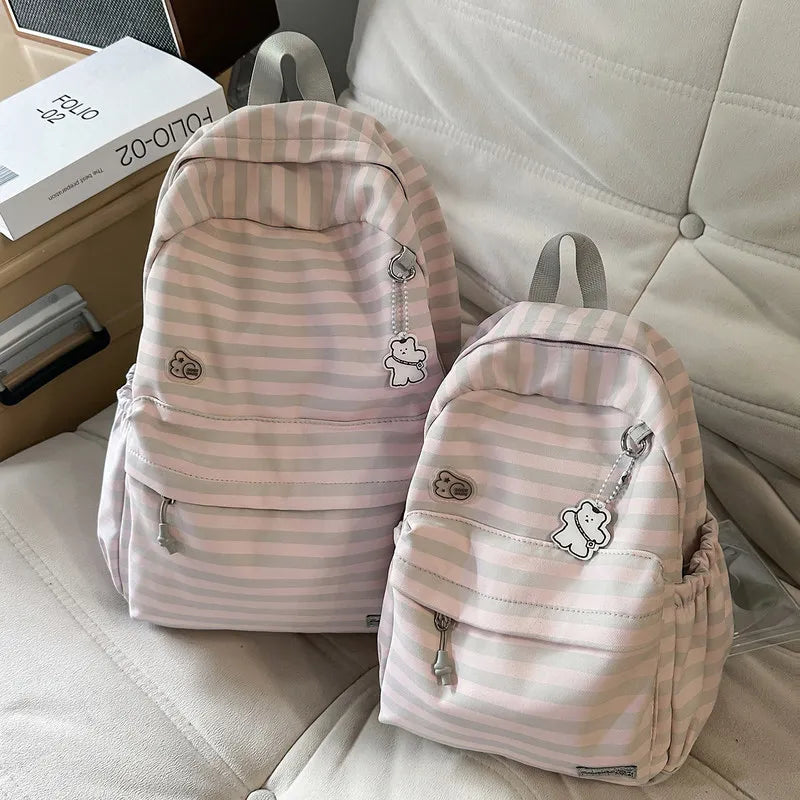Nixie Women's Striped College Backpack – Large Capacity College Backpack Nixie