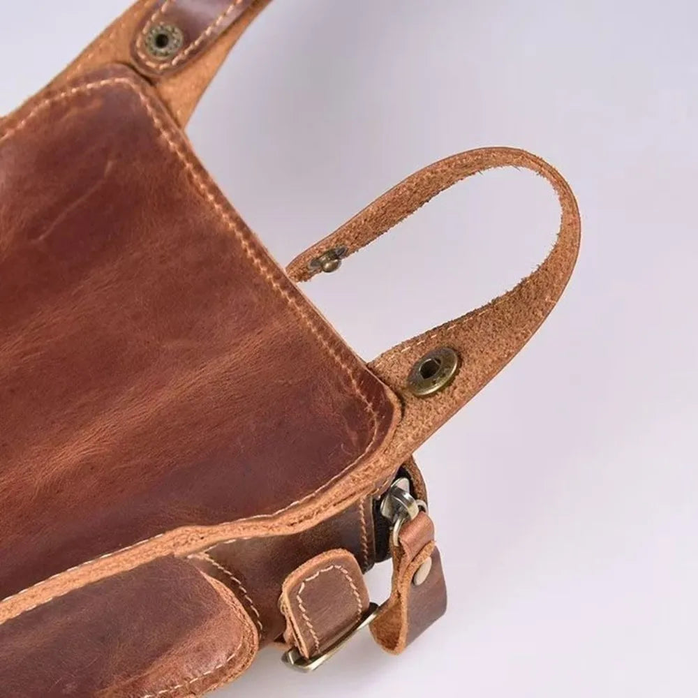 Men's Leather Belt Waist Bag Waterproof Phone Fanny Pack Belt Waist Bag Nixie