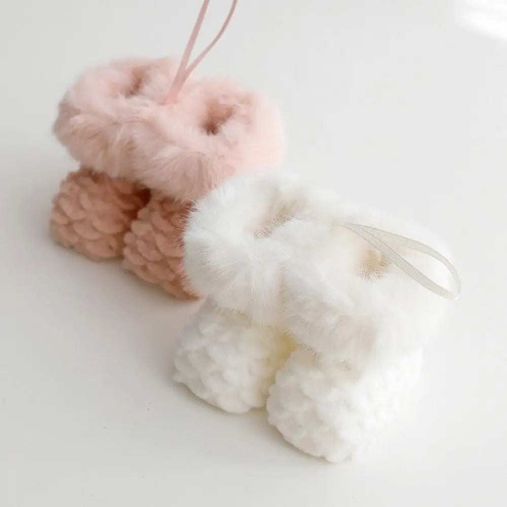 Knitted Plush Christmas Boot Ornament Pendant Pair | Mini Christmas Ornament Nixie