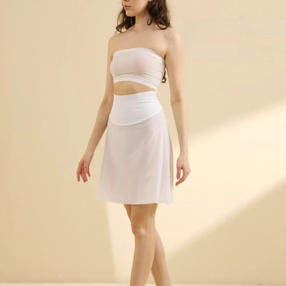 High Waist Half Slip Underskirt – Ice Silk Seamless Liner Half Slip Underskirt Nixie