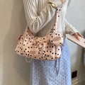 Korean Polka Dot Crossbody Shoulder Bag for Women | Satchel Crossbody Shoulder Bag Nixie Pink