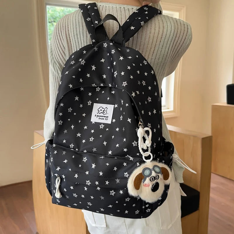 Women's Large Capacity Nylon Backpack – School & Travel Bag