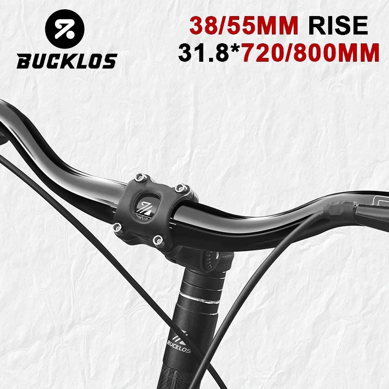 BUCKLOS MTB Handlebar 7075 Aluminum 720mm/800mm Riser Bar MTB Riser Handlebar Nixie