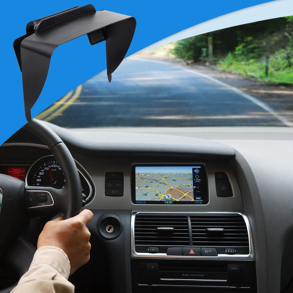 Car GPS Sunshade Visor – Anti-Glare UV Screen Shield GPS Sun Visor Nixie