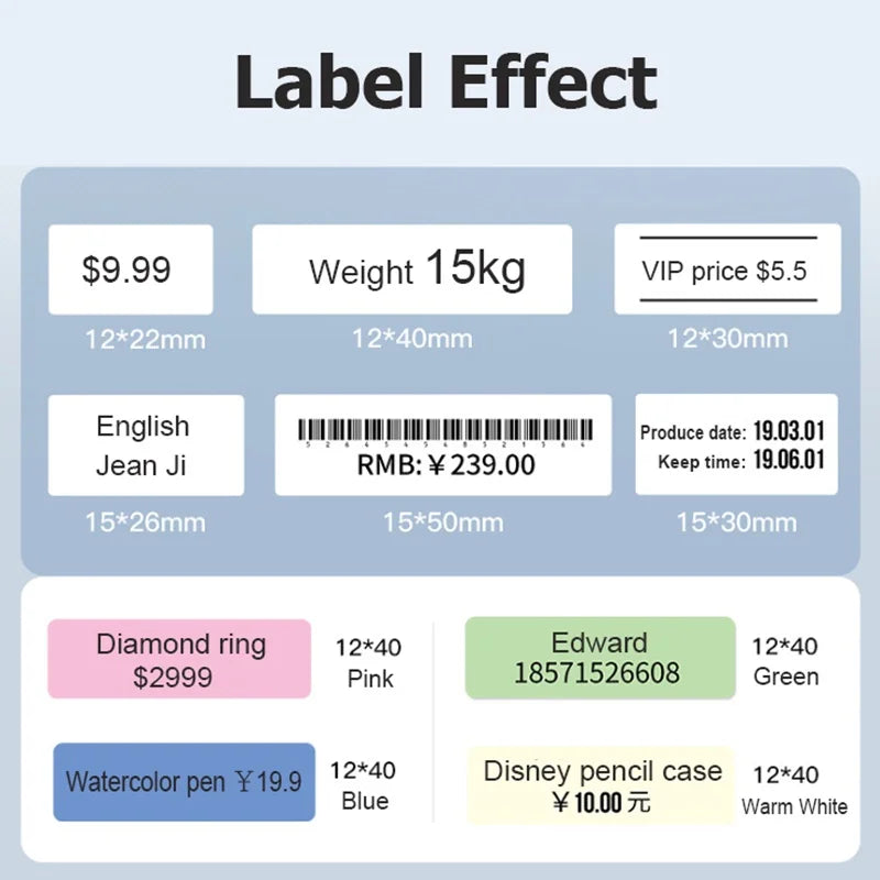 NIIMBOT Thermal Label Sticker Roll – D110, D11, D101 Compatible Thermal Label Roll Nixie