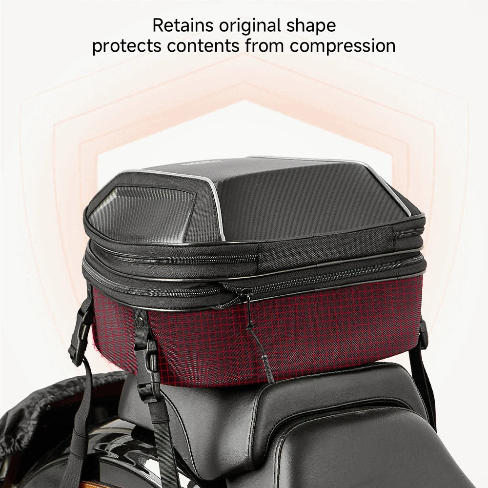KEMITOUR EVA Motorcycle Tail Bag with Combination Lock Motorcycle Tail Bag Nixie
