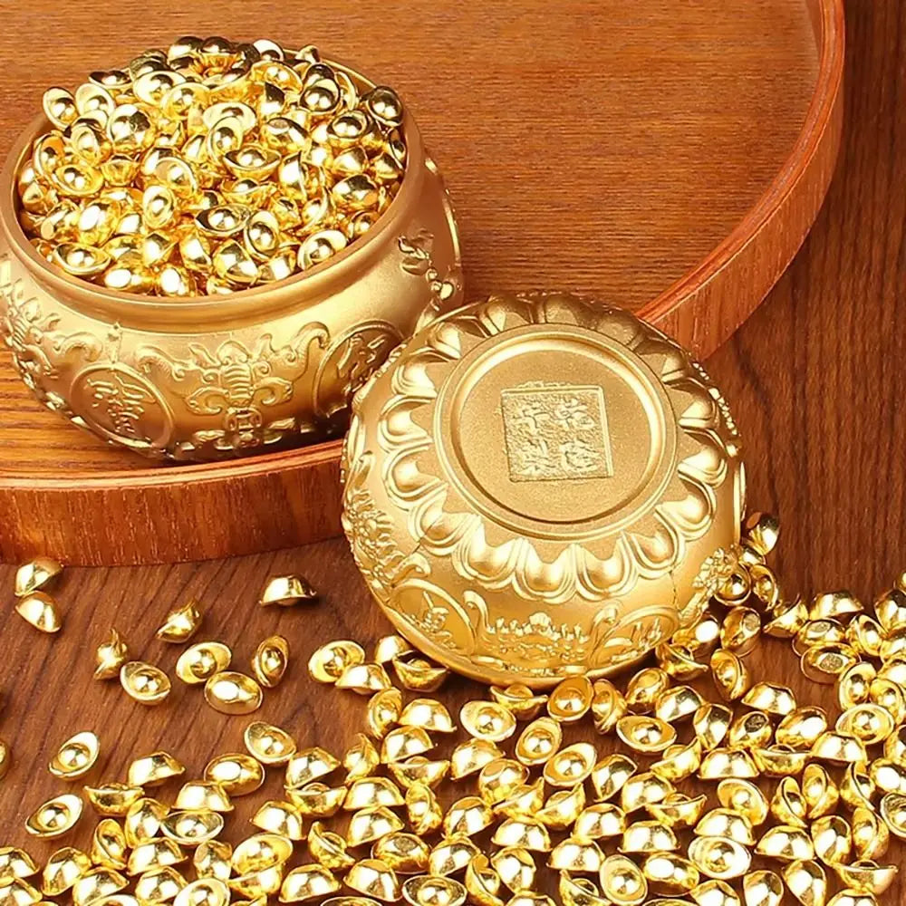 Brass Cornucopia Treasure Bowl – Good Luck Desktop Ornament Decorative Figurine Nixie