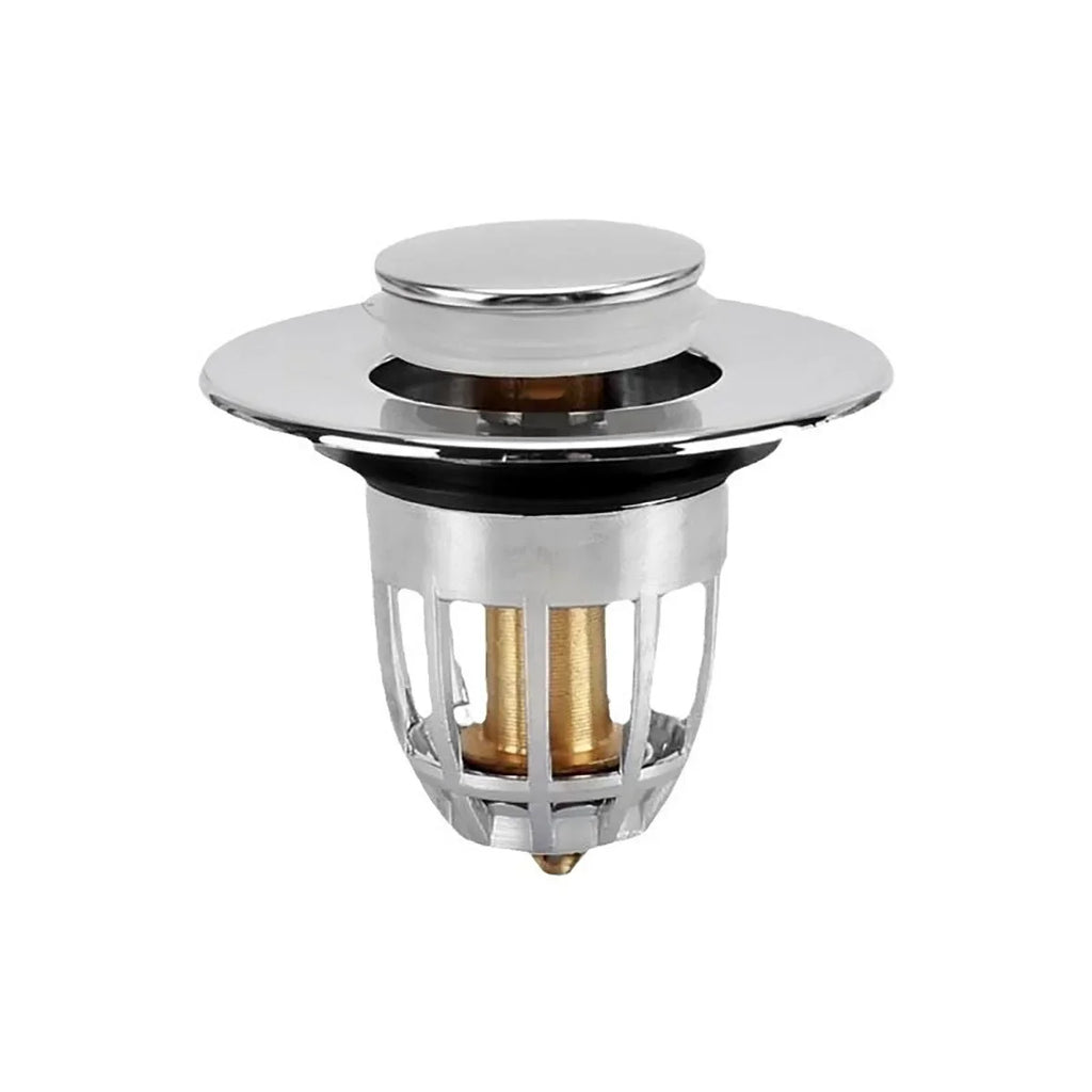 Pop-Up Sink Drain Stopper with Hair Catcher Filter Sink Drain Stopper Nixie Orange
