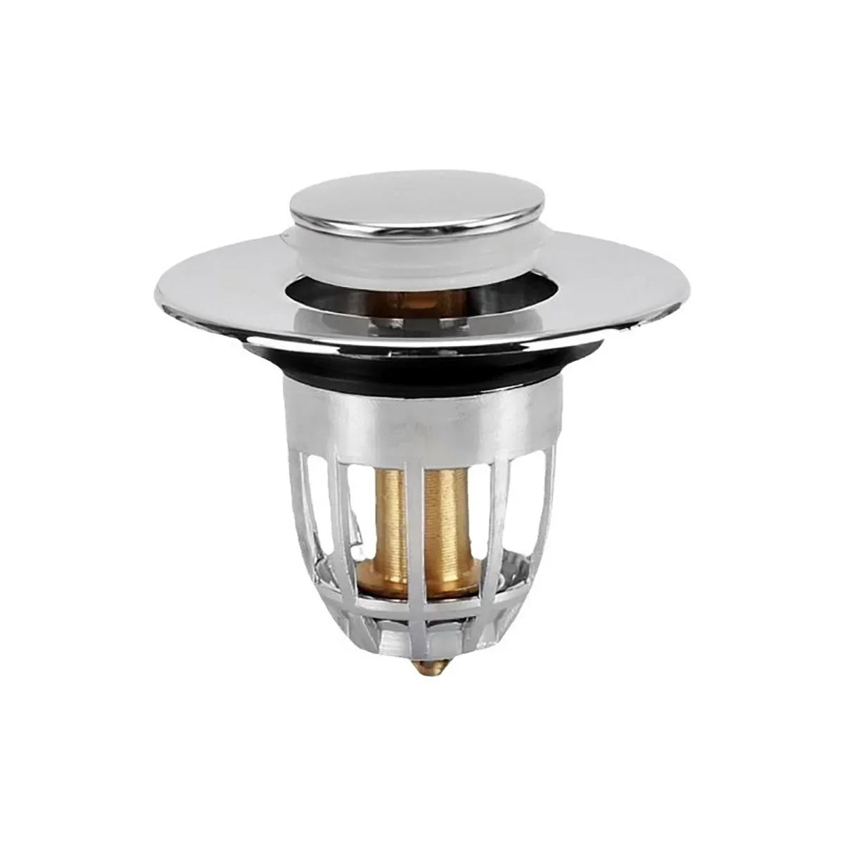 Pop-Up Sink Drain Stopper with Hair Catcher Filter Sink Drain Stopper Nixie Orange