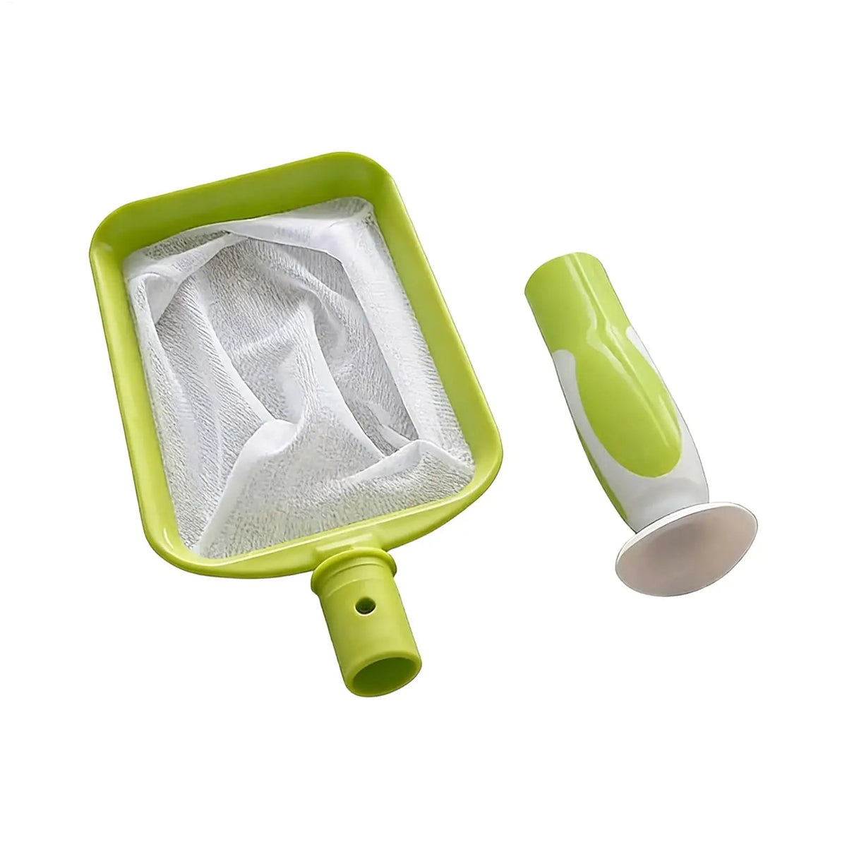 Green Portable Pool Skimmer Net with Detachable Handle
