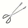 Stainless Steel BBQ Charcoal Tongs – Long Heat-Resistant Clamp BBQ Charcoal Tongs Nixie Silver