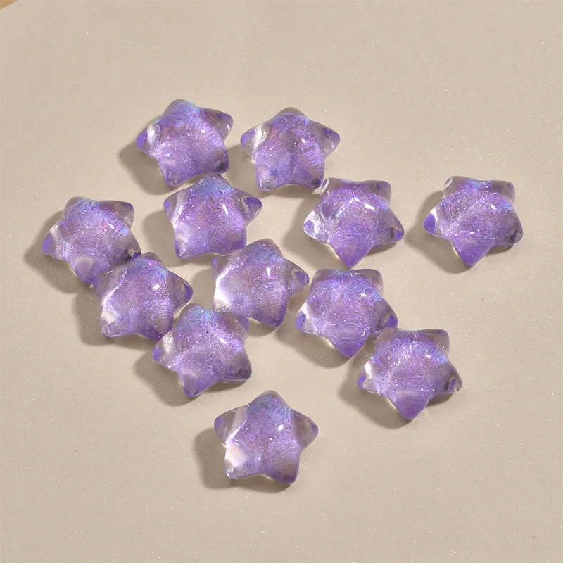 Candy Color Star Resin Beads for DIY Jewelry & Hair Accessories Resin Craft Beads Nixie
