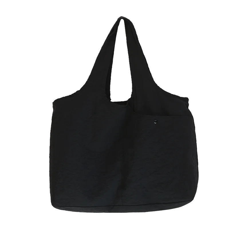 Women's Large Nylon Shoulder Crossbody Tote Bag for Work Shoulder Crossbody Bag Nixie BB-1466 black