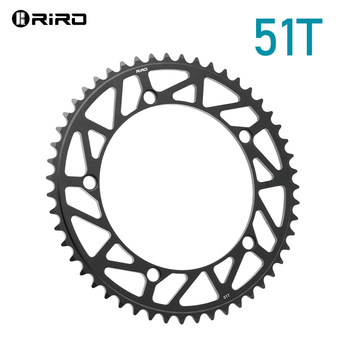 RIRO 144BCD Ultralight CNC Single Chainring | Racing Bike Bicycle Chainring Nixie BLACK-51T
