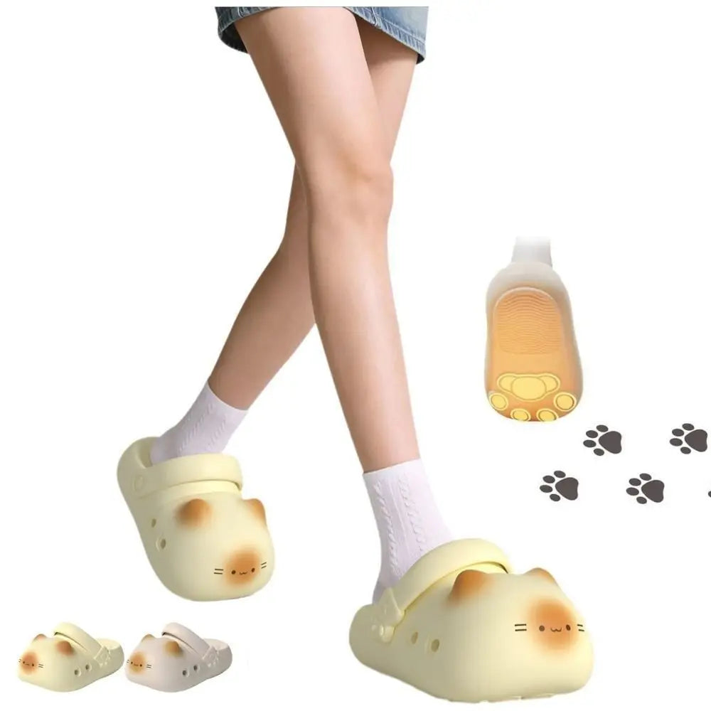 Waterproof Cat Paw Slippers – Anti-Slip Women's Indoor Mules Indoor Mule Slippers Nixie