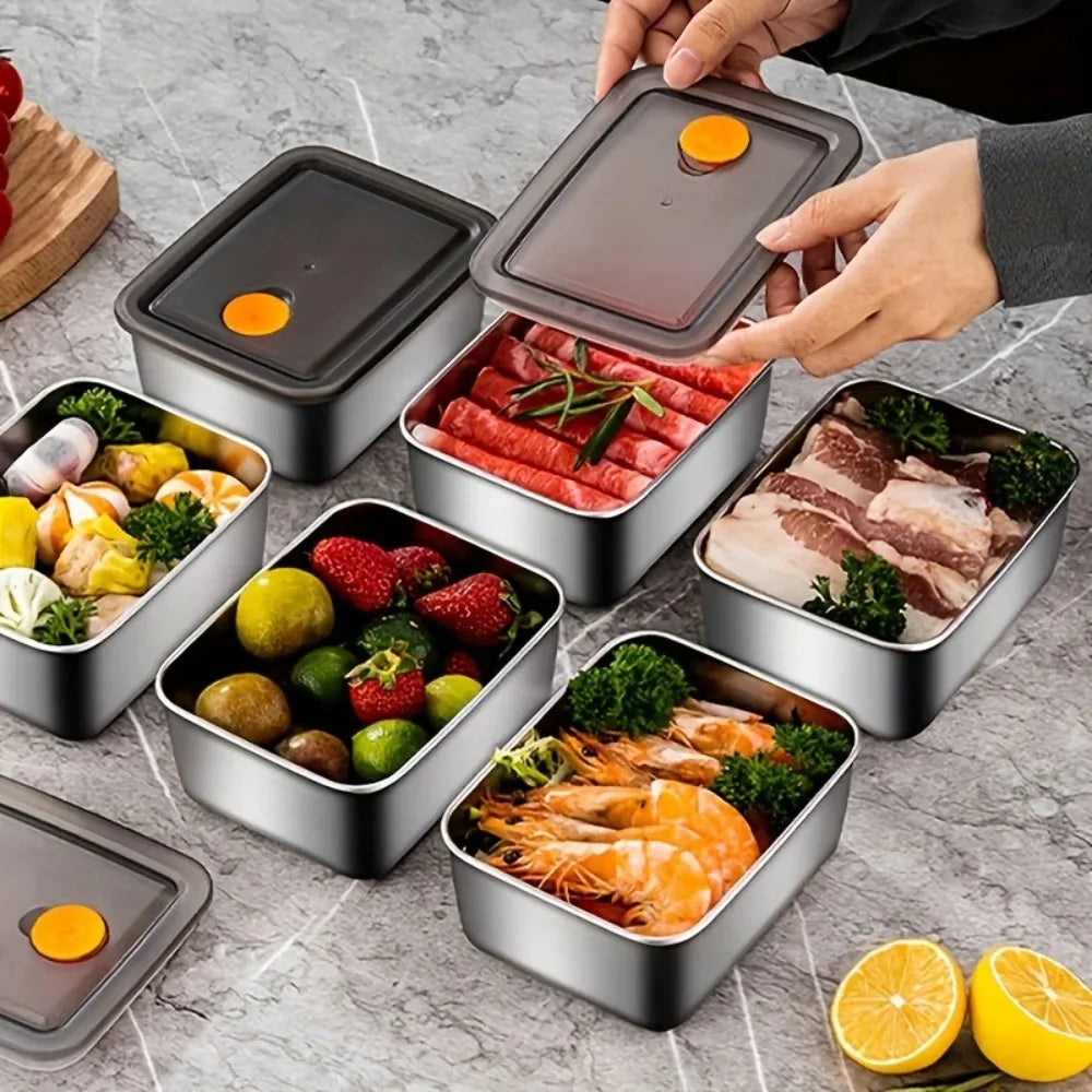 4-Piece Leakproof Stainless Steel Food Storage Container Set Food Storage Containers Nixie