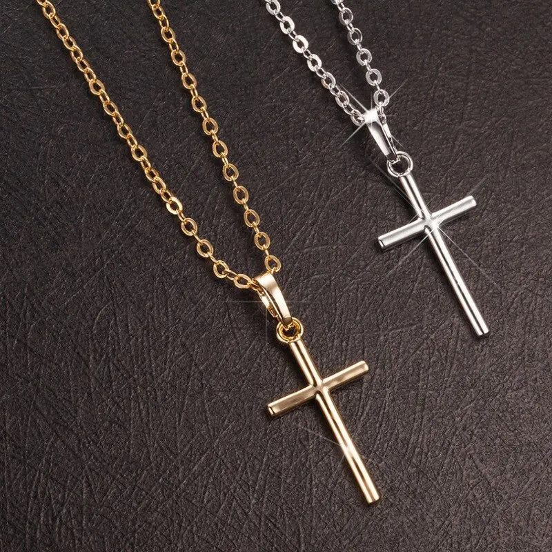 2pcs Unisex Pendant Necklace Set – Gold & Silver Alloy Pendant Necklace Set Nixie