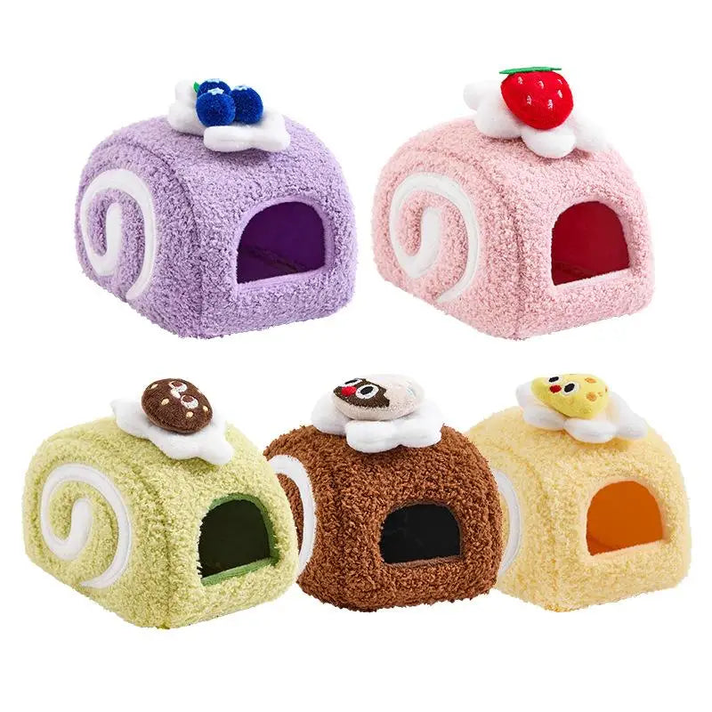 Cute Cake Plush Hamster House – Small Pet Nest & Hideout Small Pet Nest Nixie