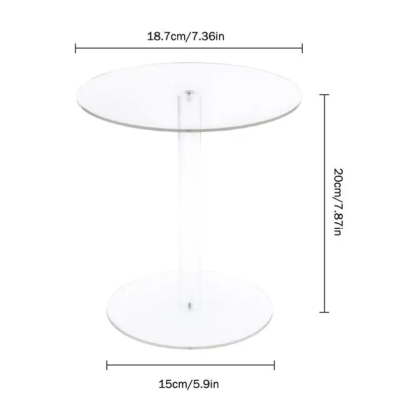 Transparent Acrylic Round Cake Stand | Party Dessert Display