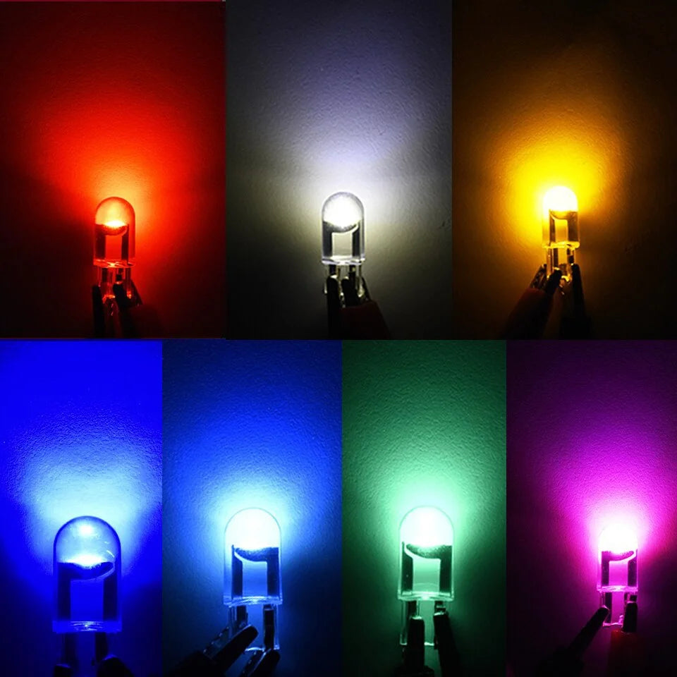 10pcs T10 W5W COB LED Bulbs 6000K White 12V – License Plate & Dome Automotive LED Bulbs Nixie