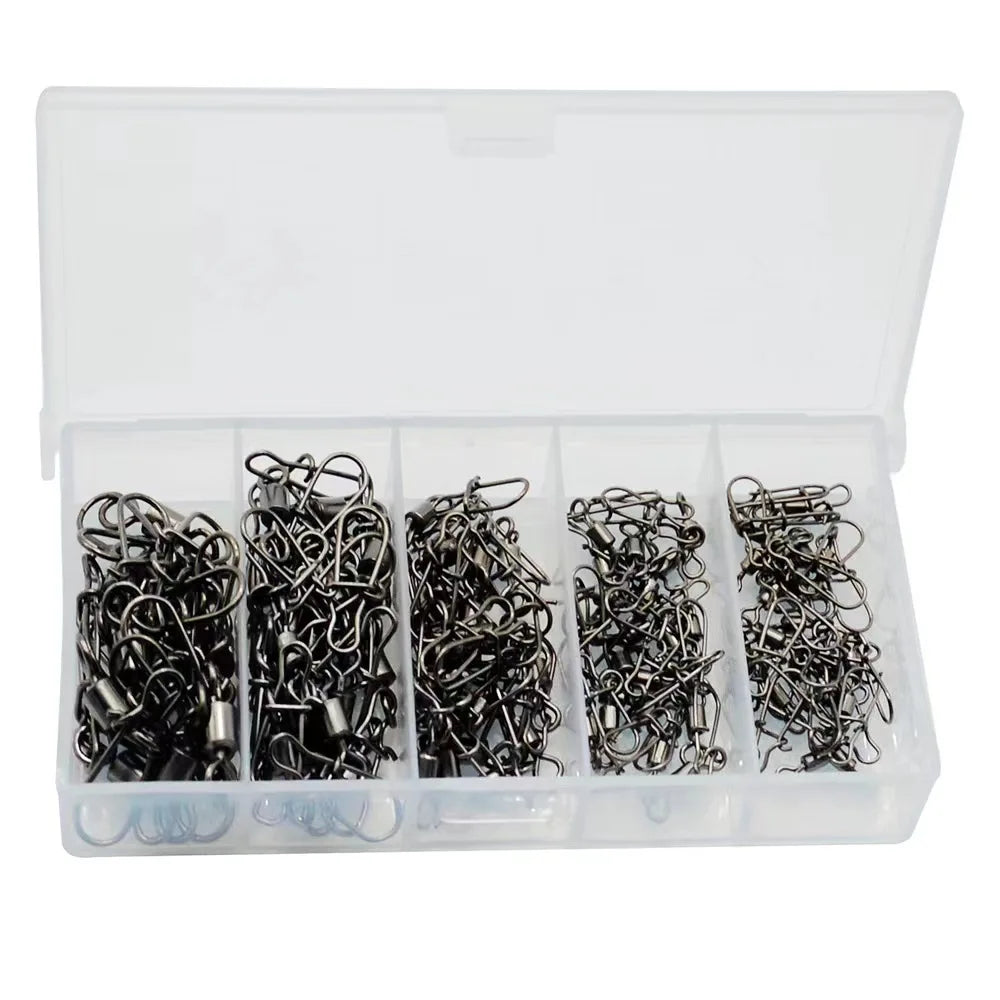 50pcs Fishing Swivel Snap Connector Pins – Sizes 4# to 12# Fishing Swivel Snaps Nixie 50PCs