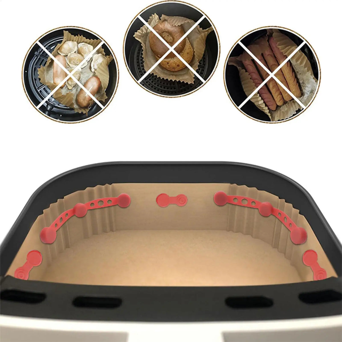 Air Fryer Silicone Magnet Buckle – Parchment Liner Holder Air Fryer Accessory Nixie