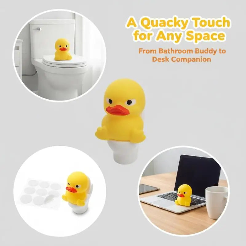 Cute Yellow Duck Toilet Figurine – Novelty Bathroom Decor Novelty Figurine Nixie