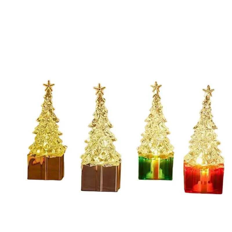 Crystal Christmas Tree LED Night Light | Warm Xmas Glow Decor LED Night Light Nixie