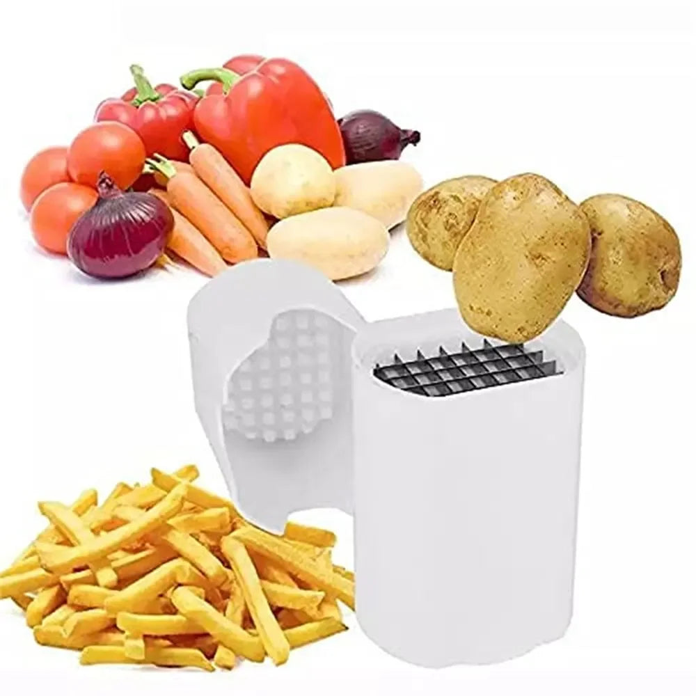 French Fry Cutter & Vegetable Slicer – Stainless Steel Blade