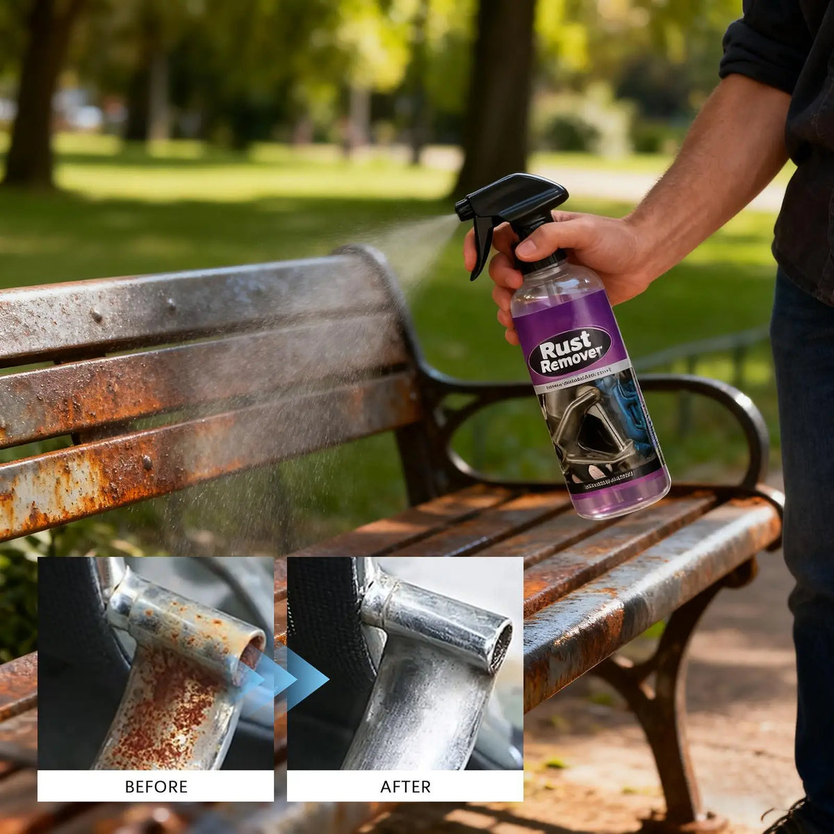 100ml Car Rust Remover Spray – Iron Converter for Wheels & Chassis
